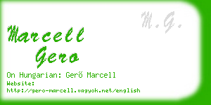 marcell gero business card